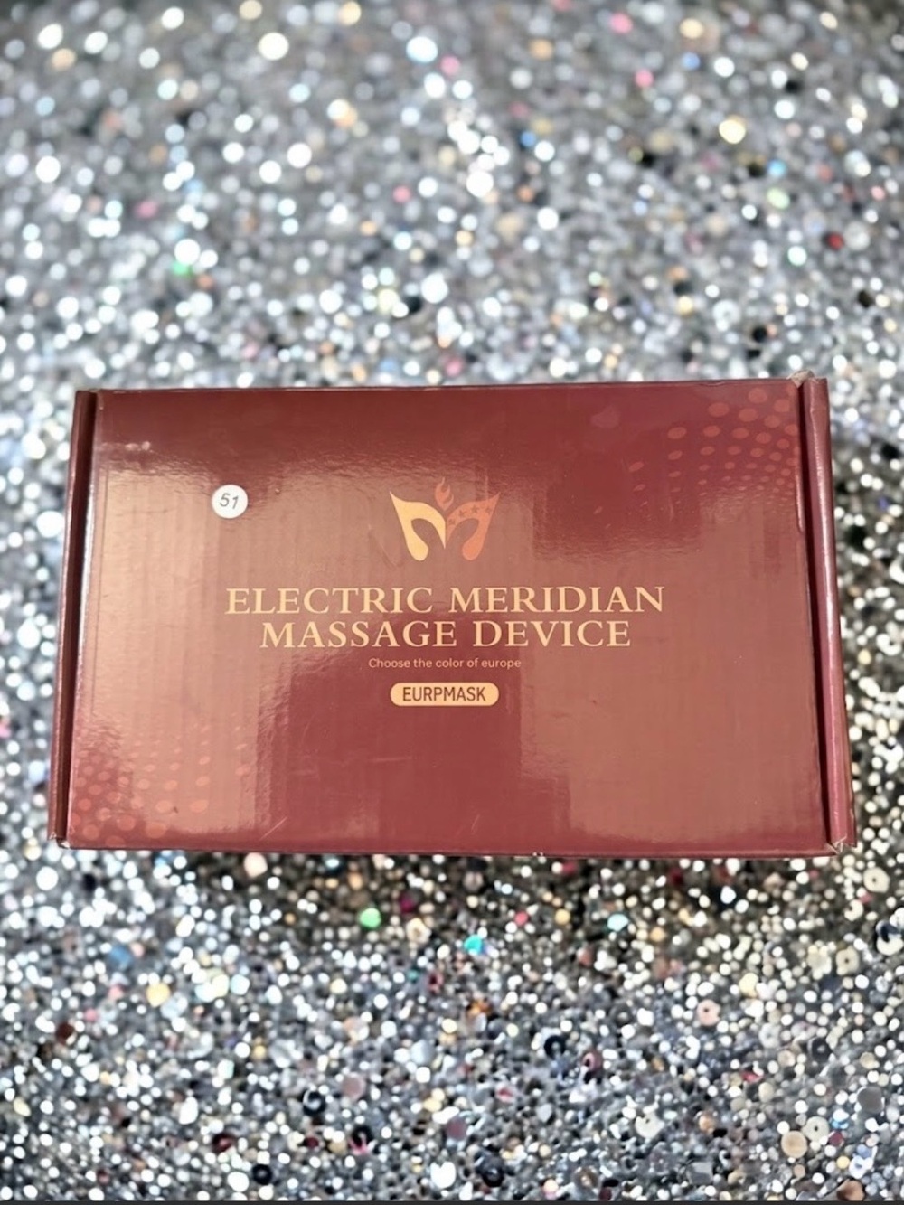 Electric Family Electric Meridian Massage Device - Burgundy with Gold Logo